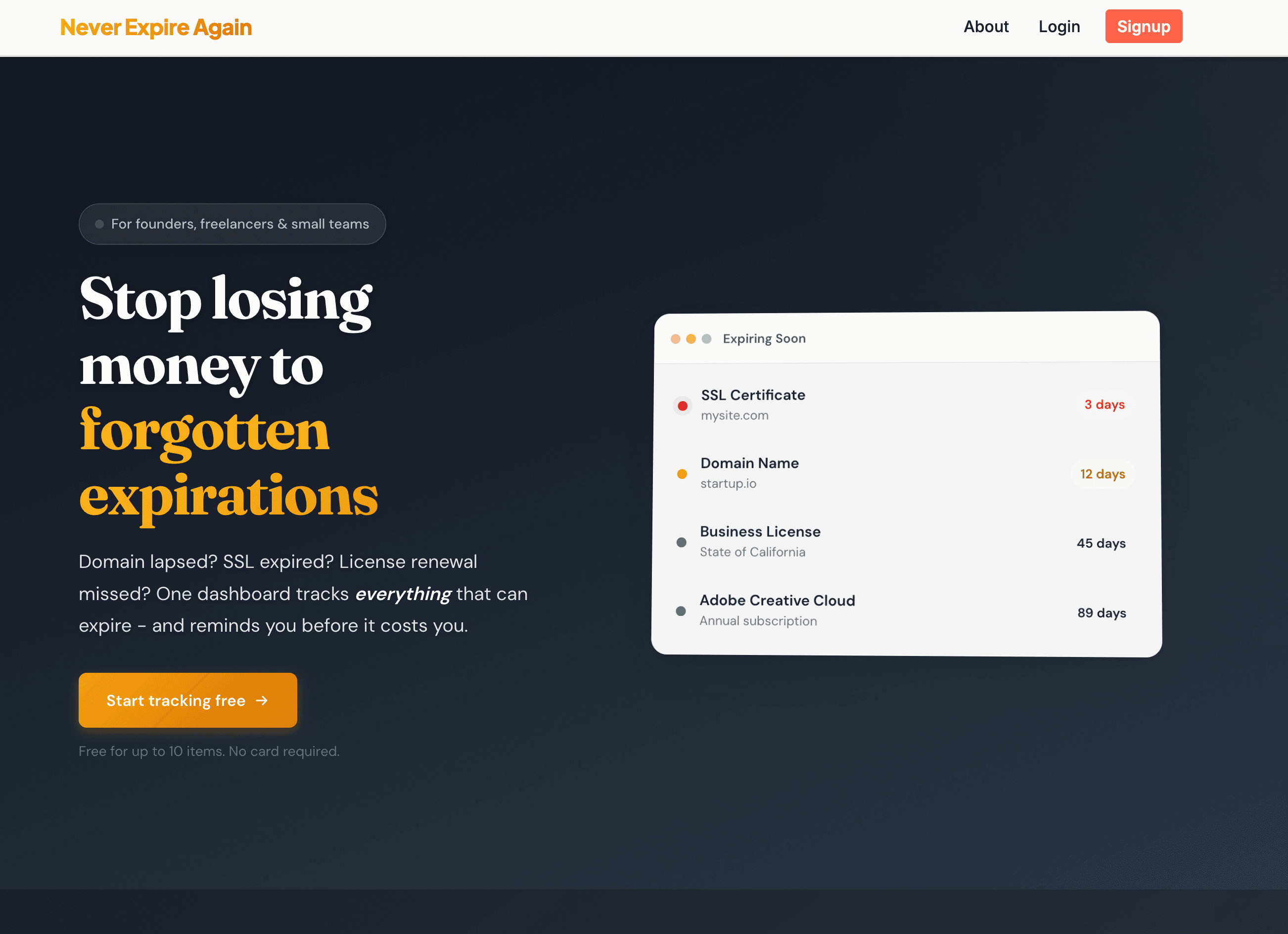 Never Expire Again screenshot 1