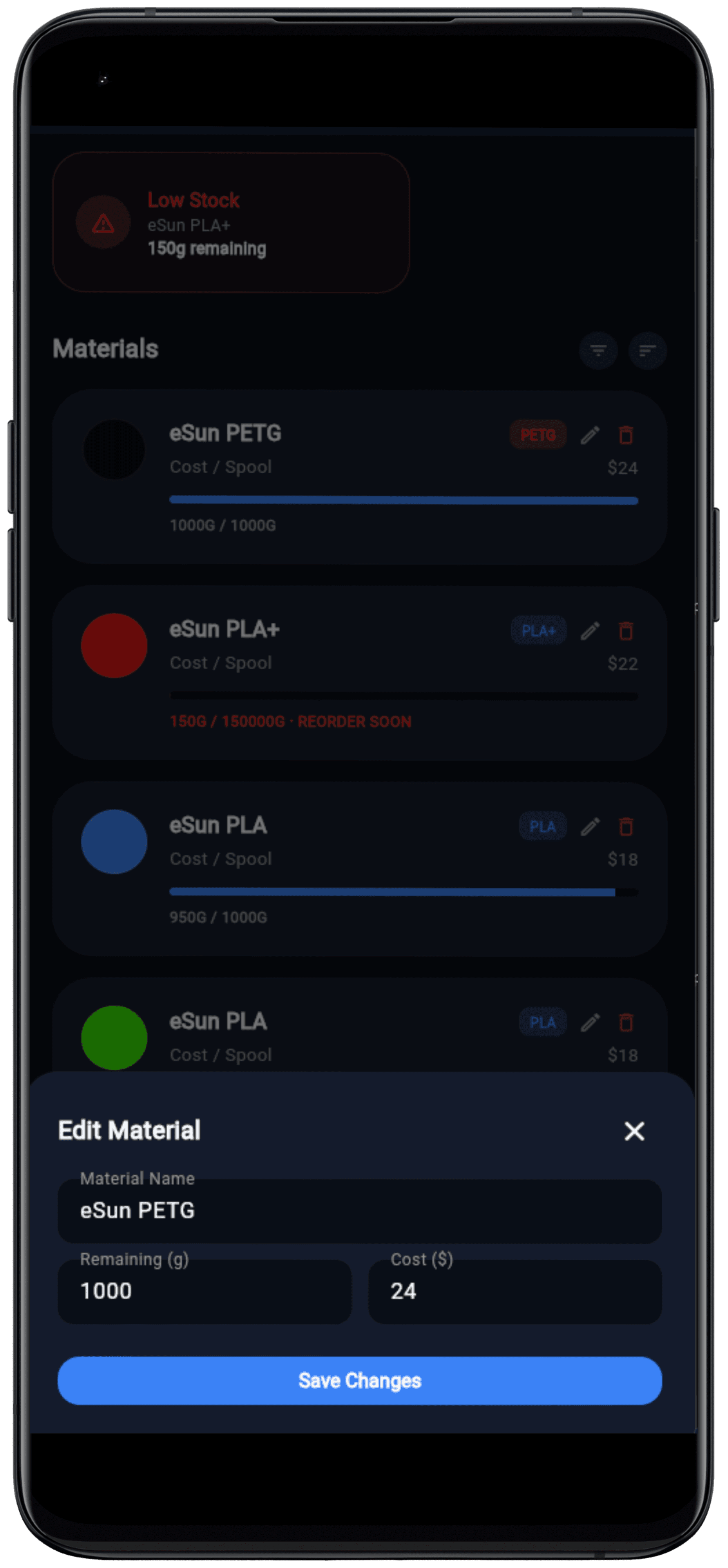 3D Print Pro: Cost & Fleet Manager screenshot 9