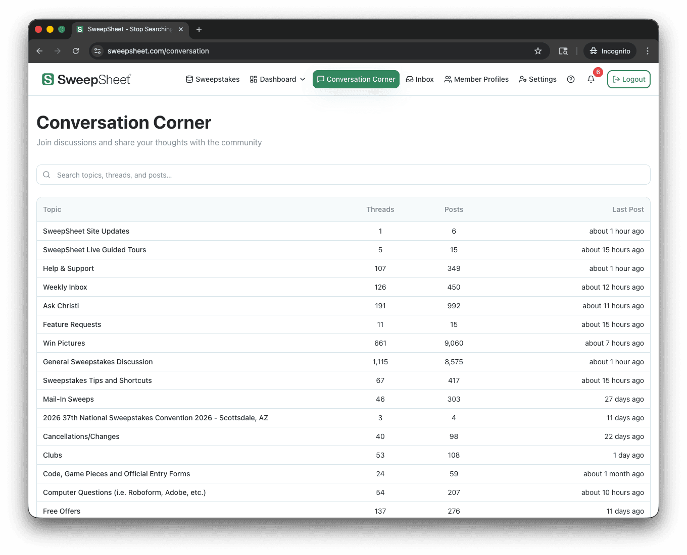 SweepSheet screenshot 4