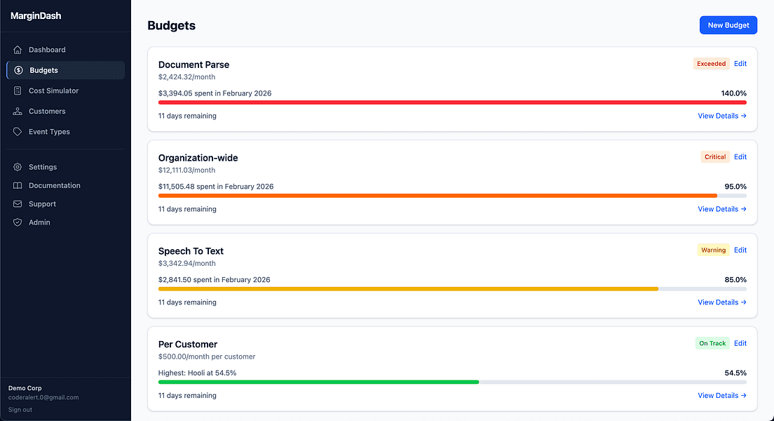 MarginDash screenshot 2