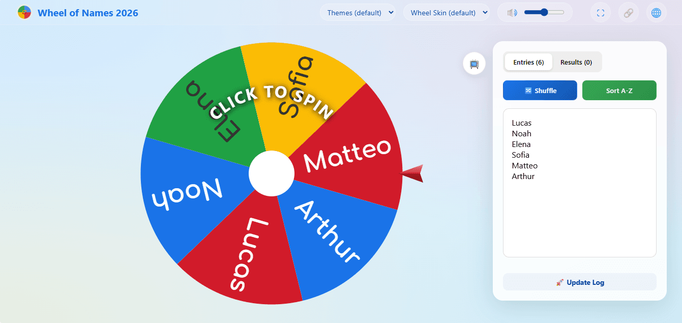 Wheel of Names 2026 screenshot 2