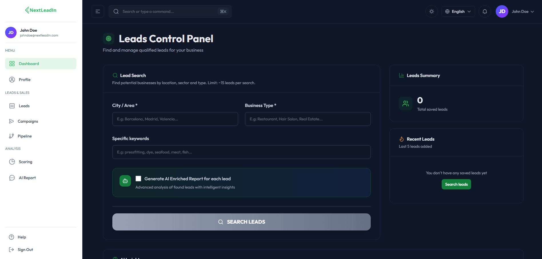 NextLeadIn screenshot 1