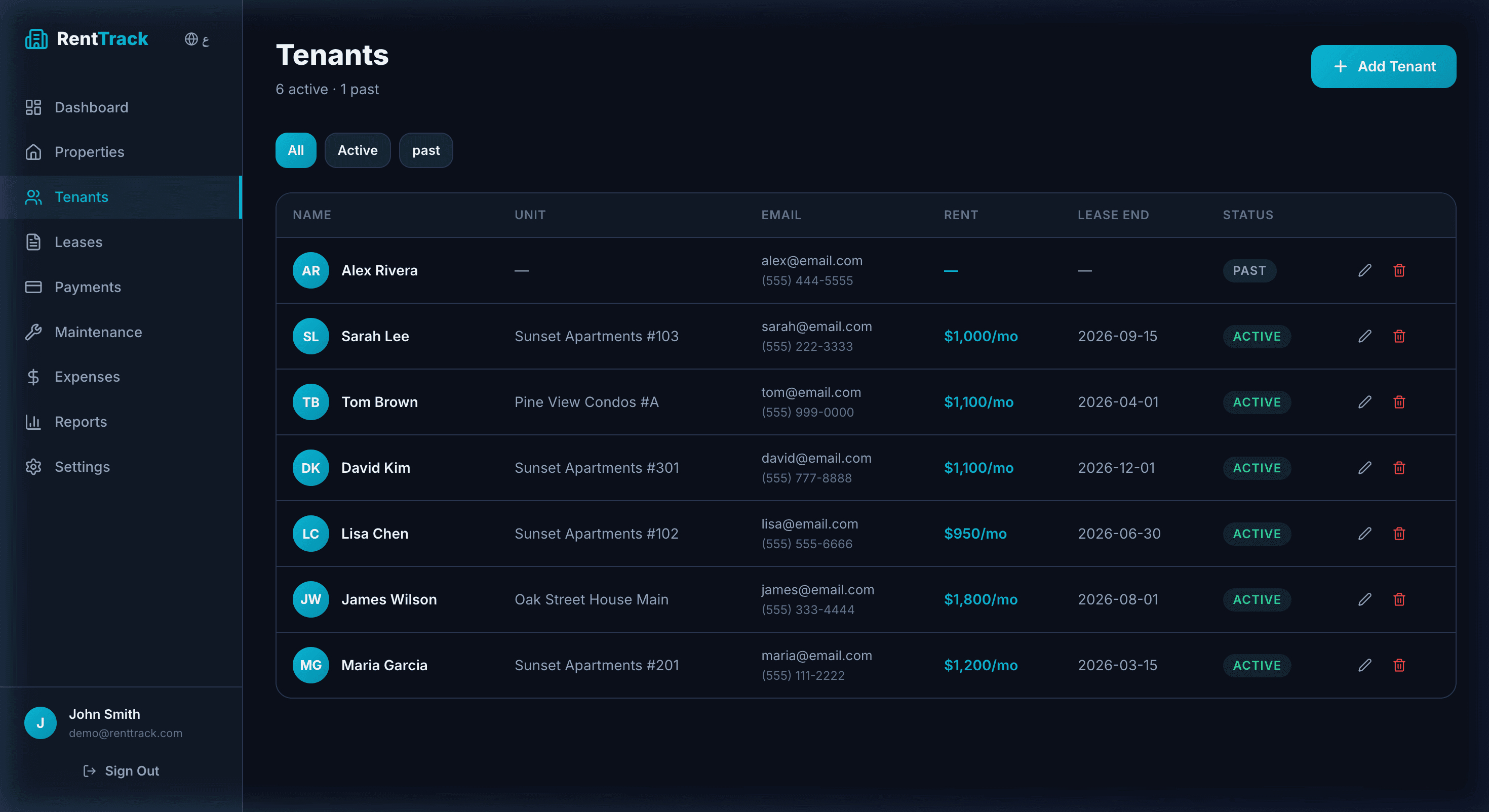 RentTrack screenshot 1