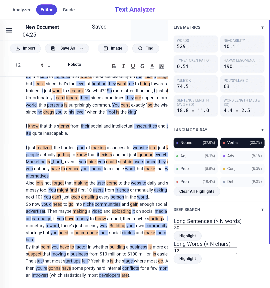 Text Analyzer: Understand, Compare, Edit screenshot 3
