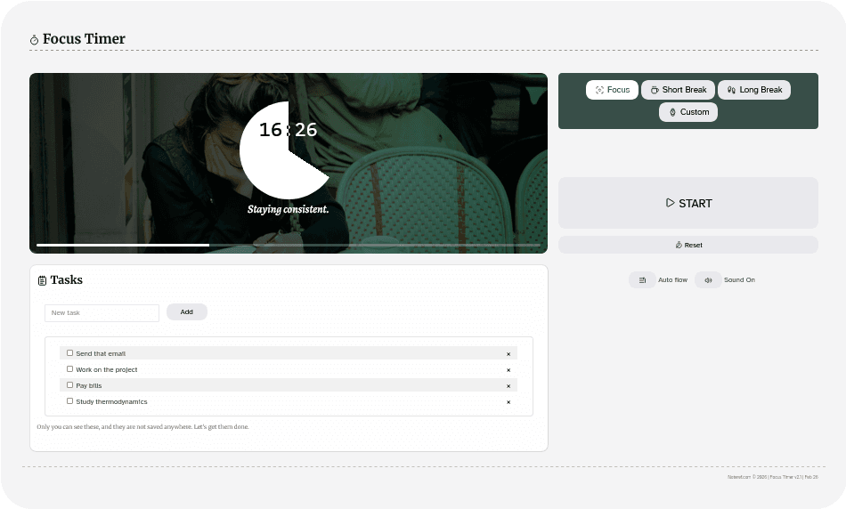 Focus Timer - Noteref screenshot 1
