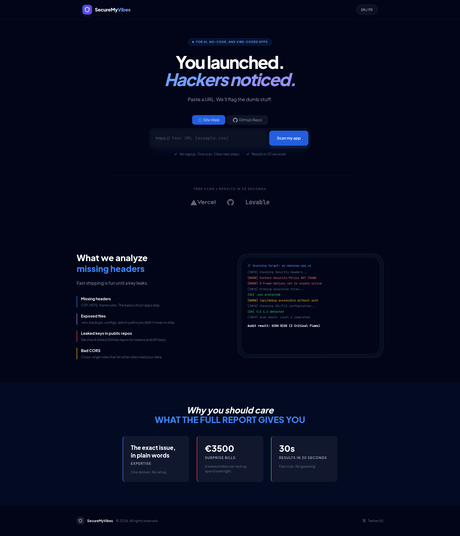 SecureMyVibes screenshot 1