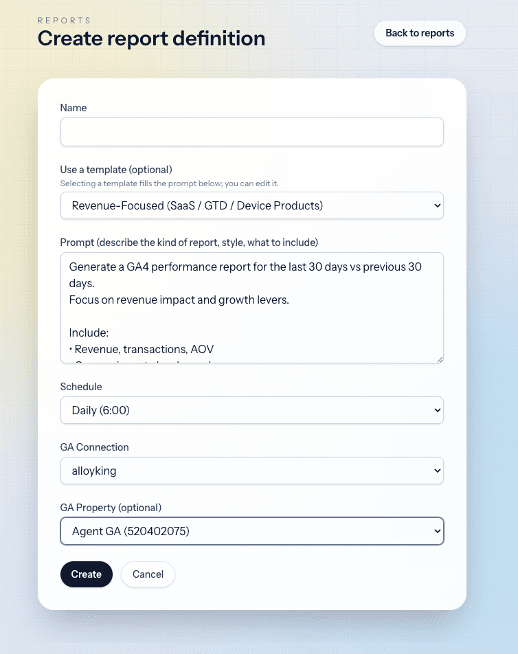 Agent GA screenshot 3
