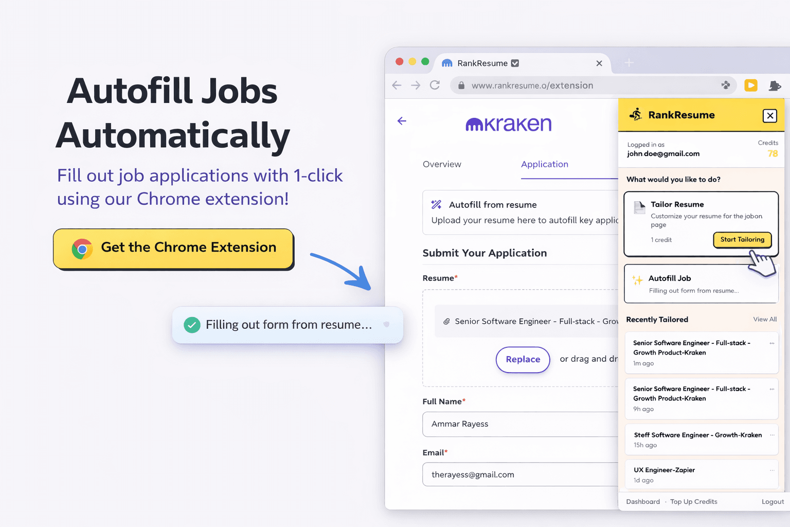 RankResume Chrome Extension screenshot 2