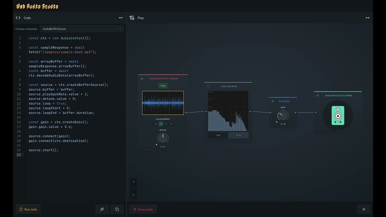 Web Audio Studio screenshot 1