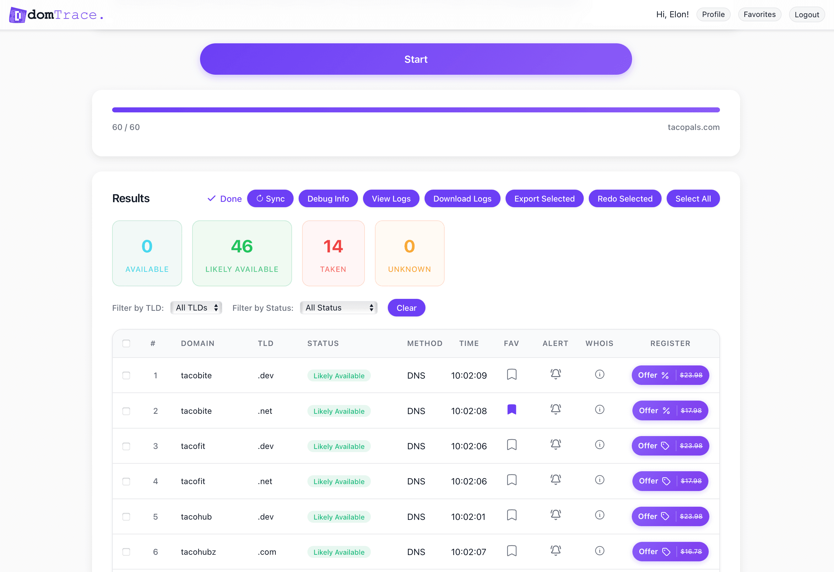 domTrace screenshot 3