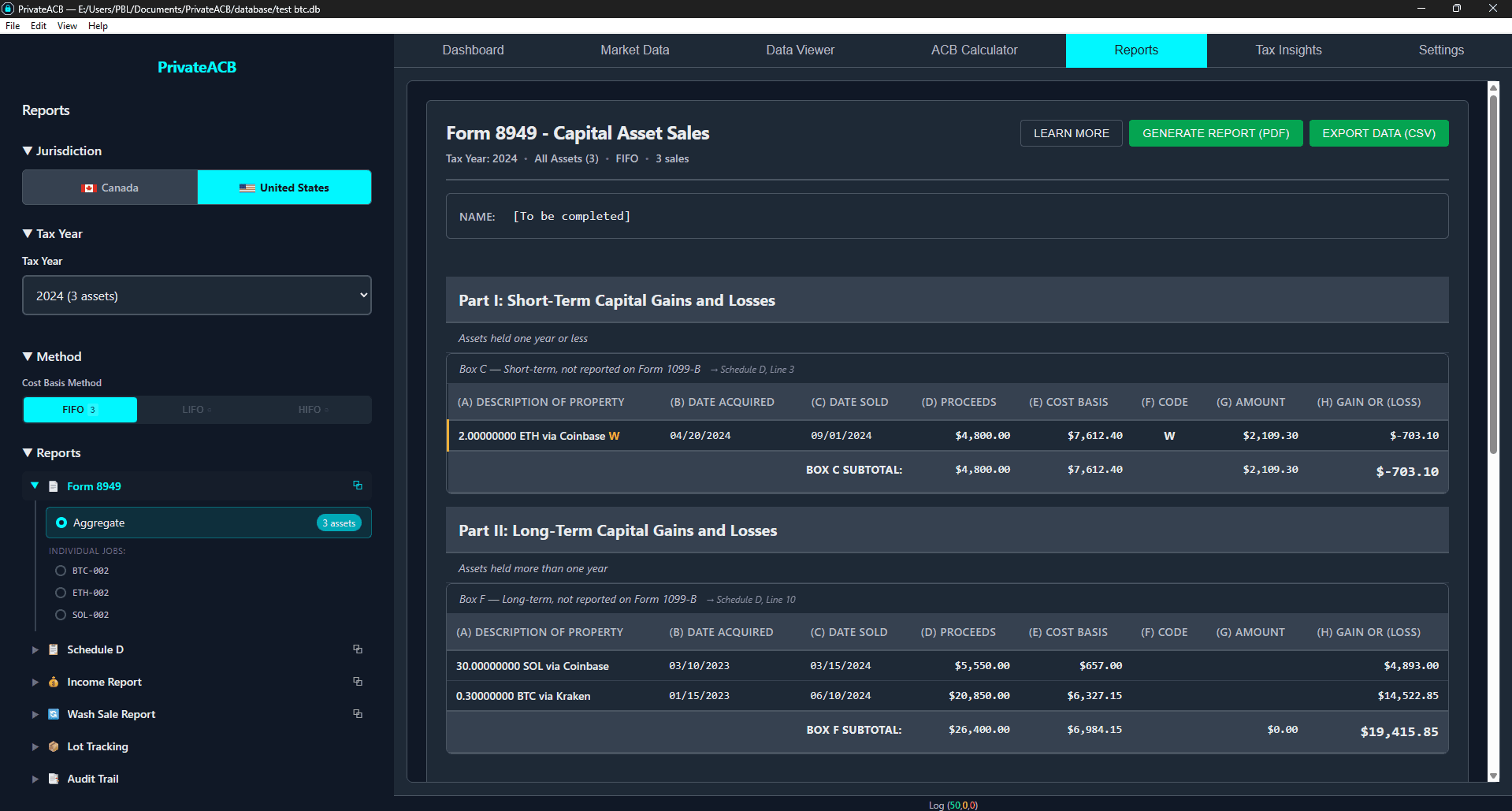 Private, offline Crypto Tax Calculator screenshot 2