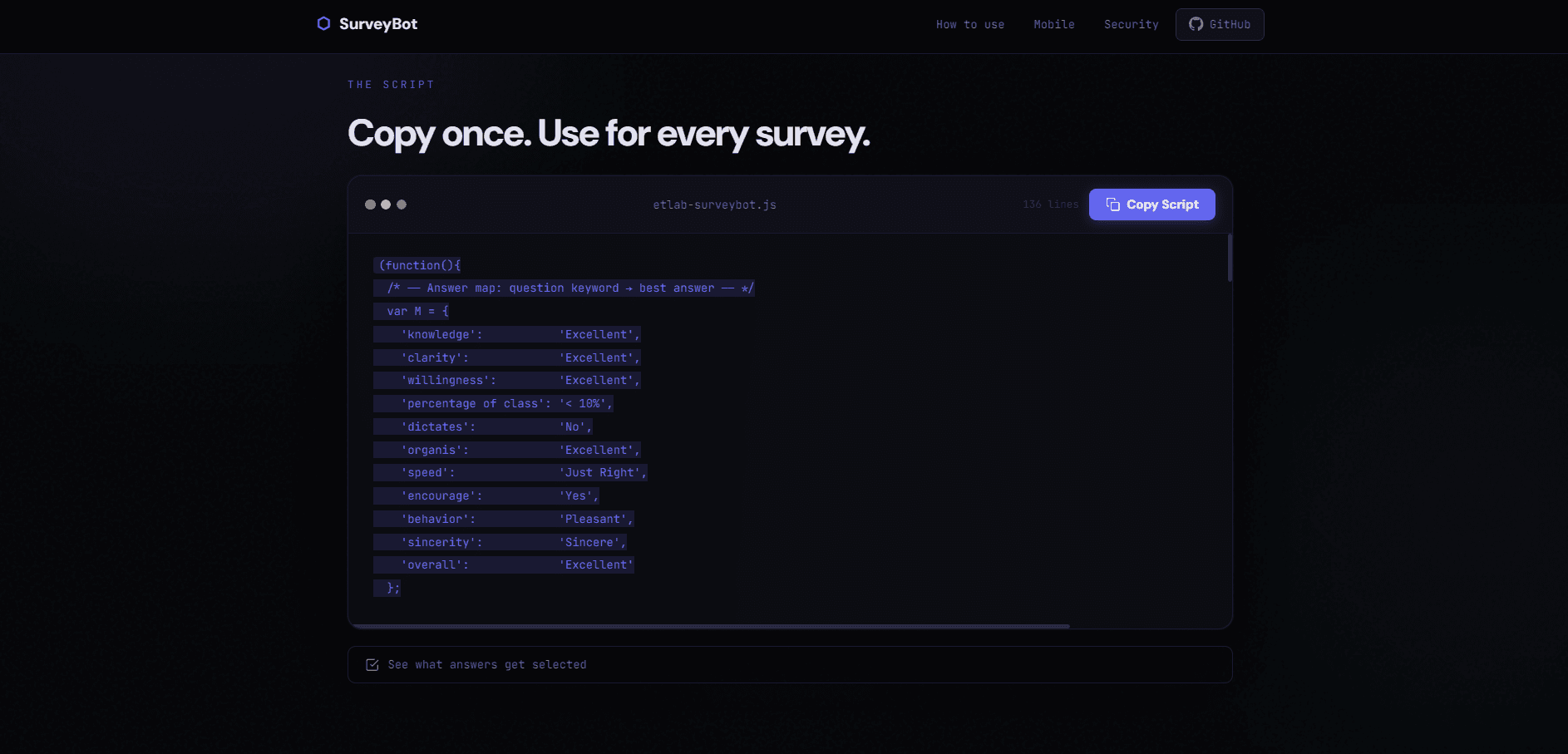 SurveyBot screenshot 3