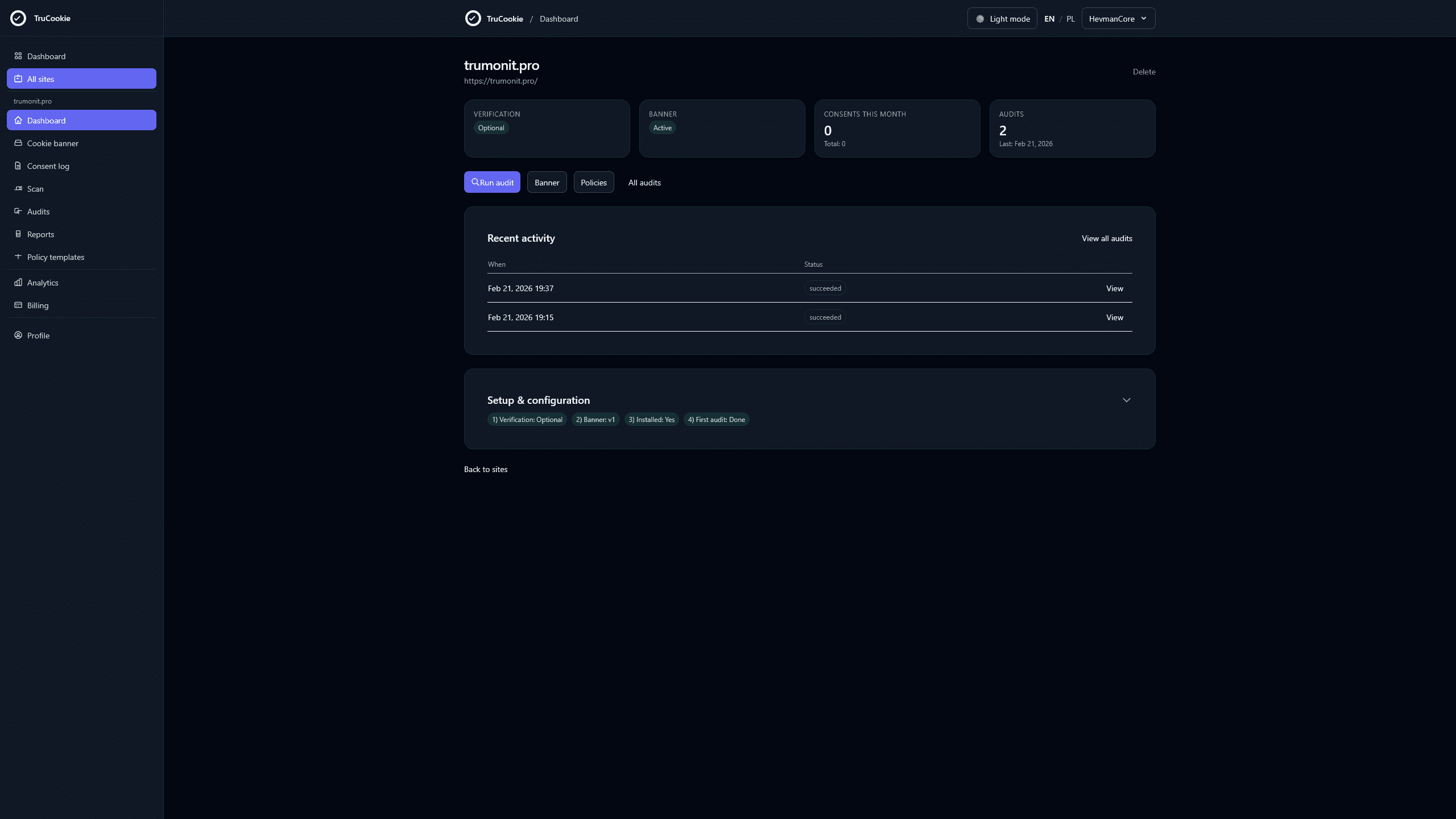 TruCookie screenshot 2