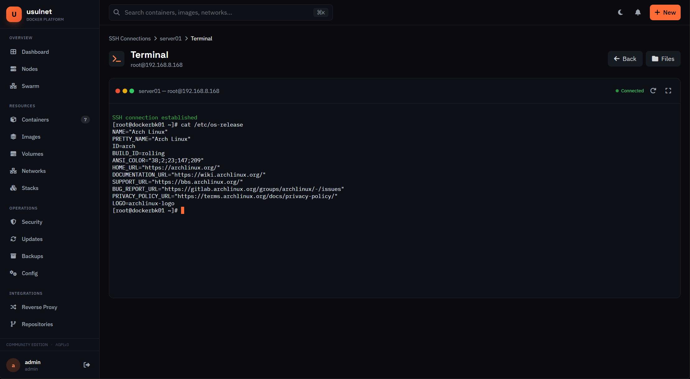 usulnet — DevOps & SysAdmins UI screenshot 12