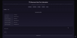 Ethereum Gas Fee Calculator