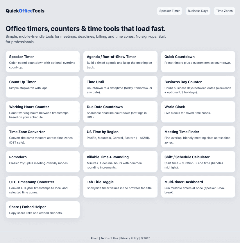 QuickOfficeTools screenshot 1