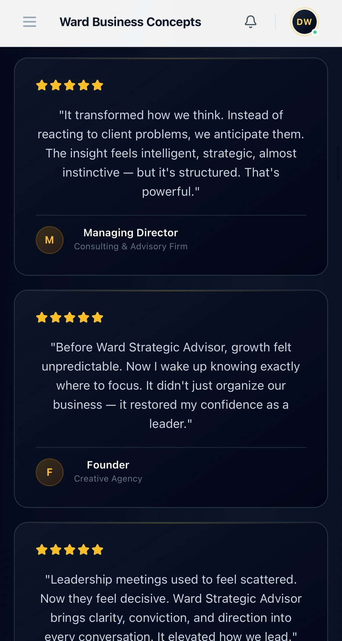 Ward Strategic Advisor (WSA) screenshot 16