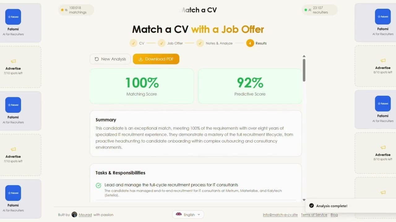 Match a CV screenshot 1