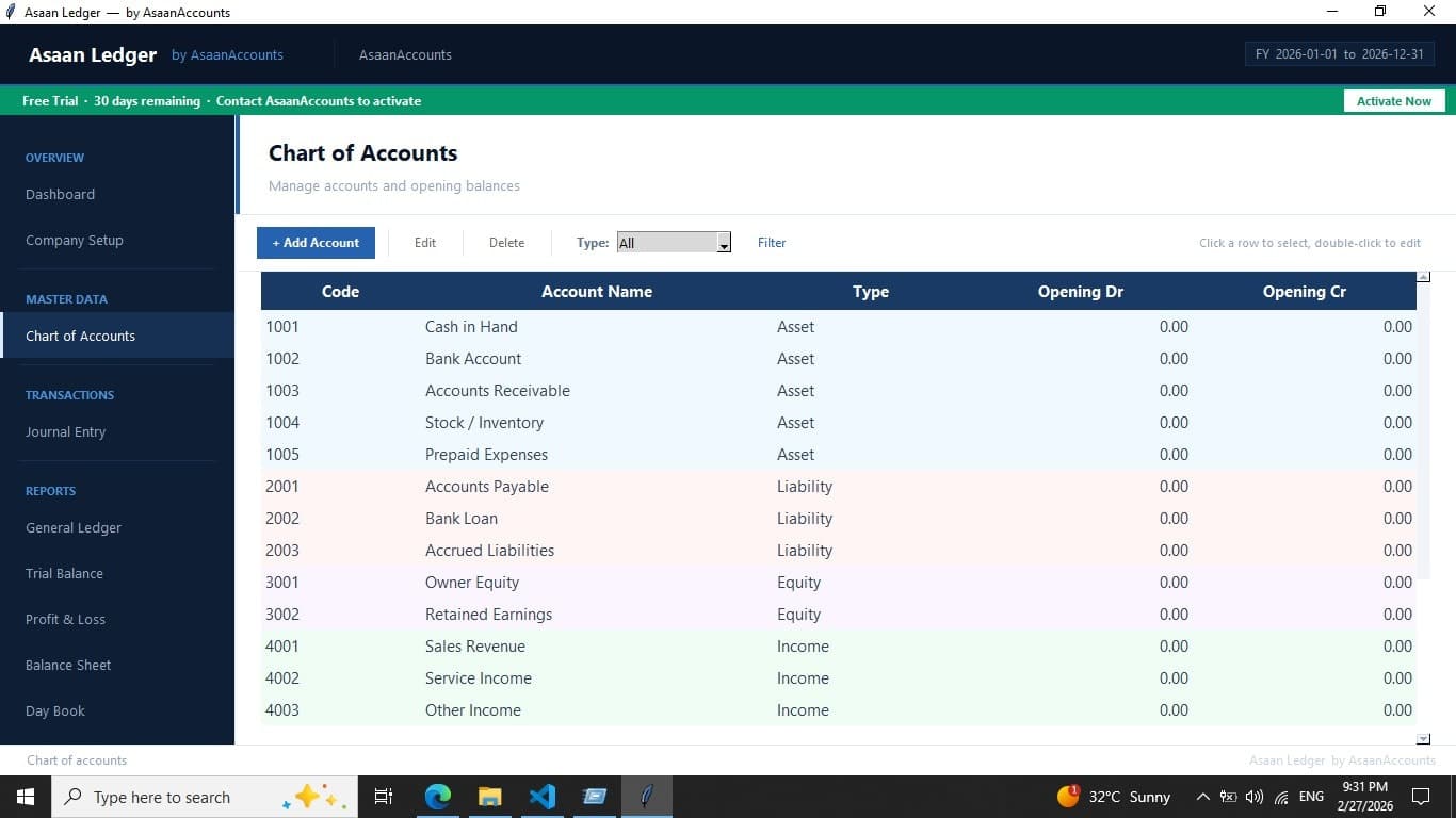 AsaanLedger screenshot 4