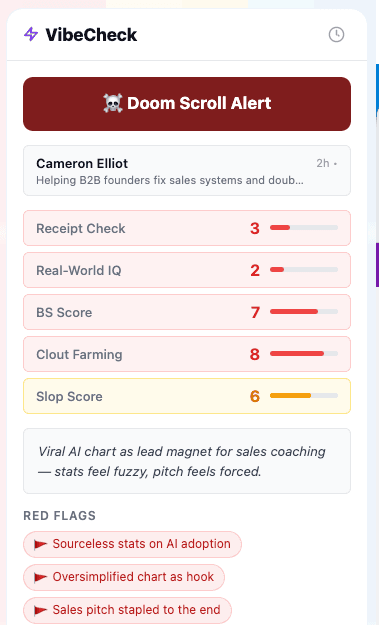 Vibecheck for LinkedIn screenshot 3