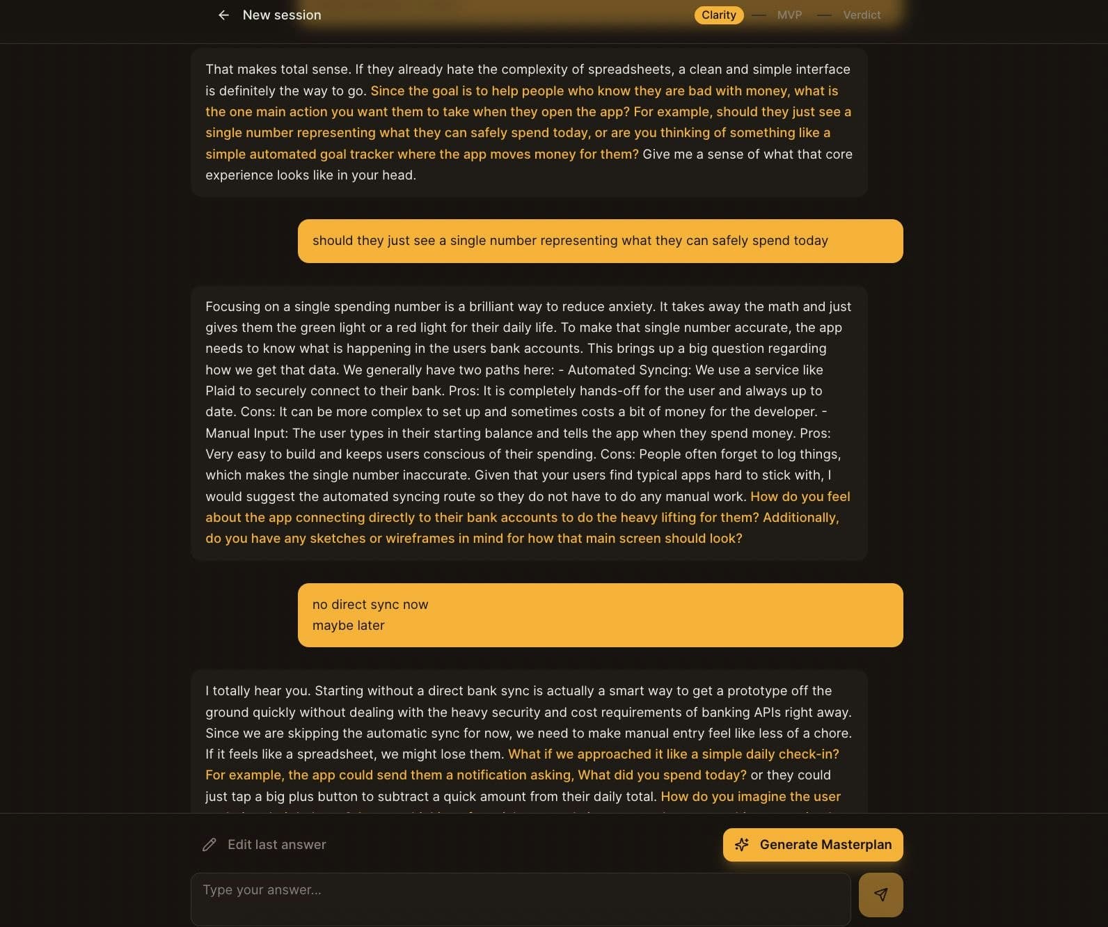 Thinking Partner to Validate Ideas screenshot 3