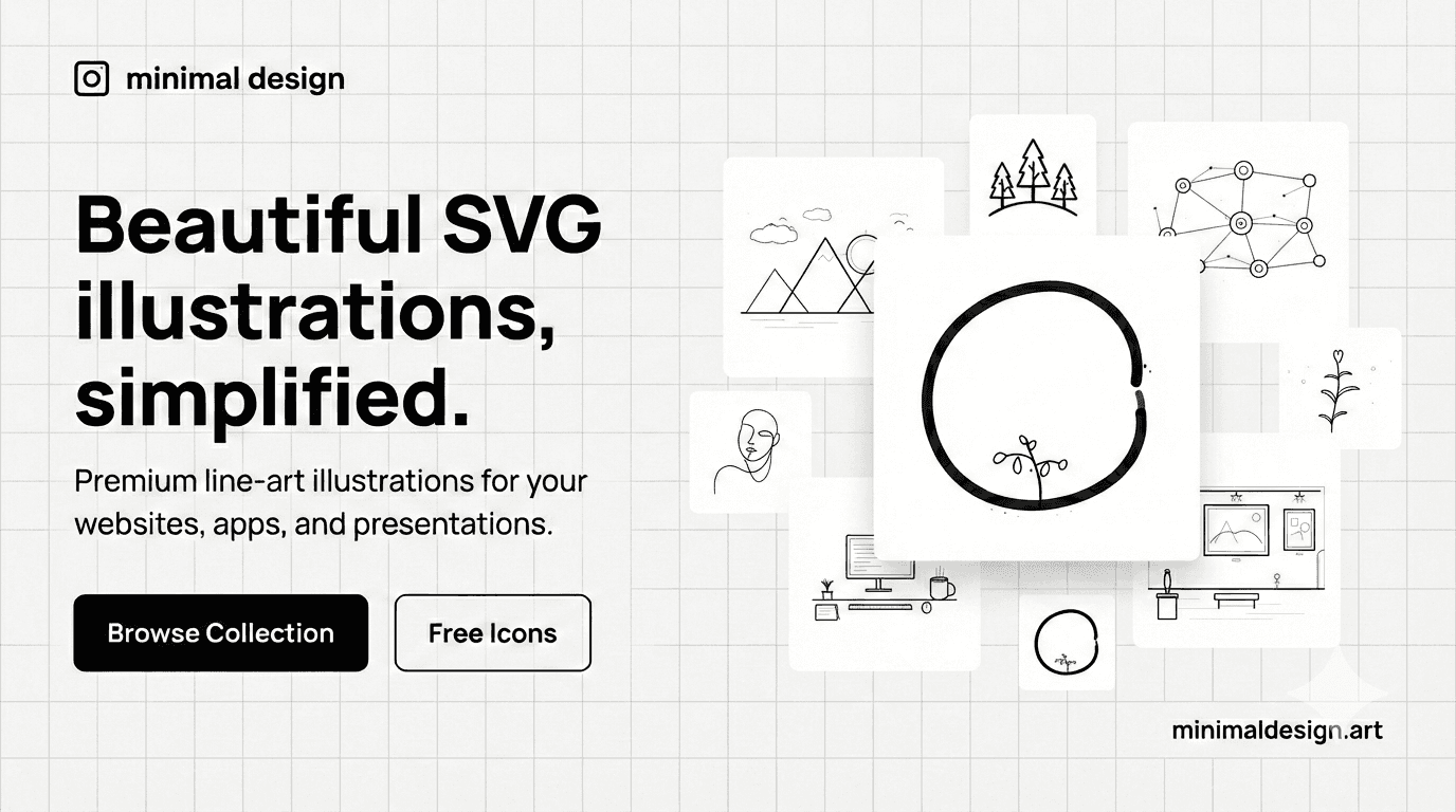 Minimalistic design illustrations screenshot 5