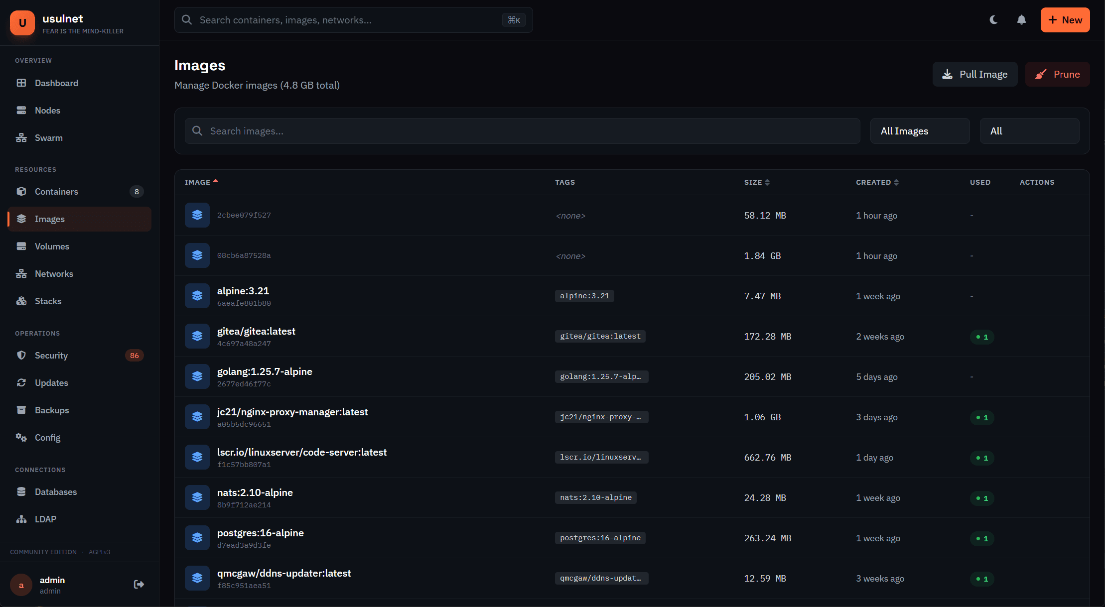 usulnet — DevOps & SysAdmins UI screenshot 26