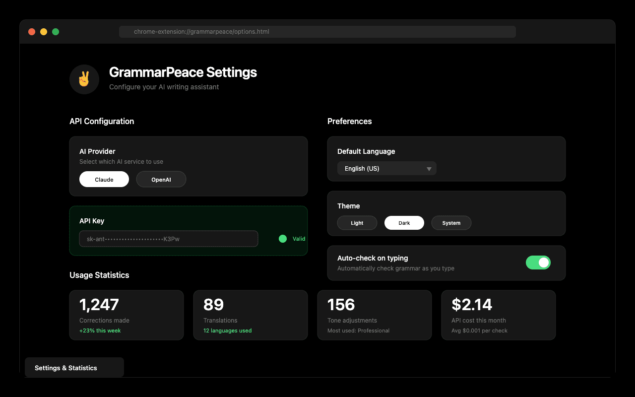 GrammarPeace - The $0 Grammarly Killer screenshot 4