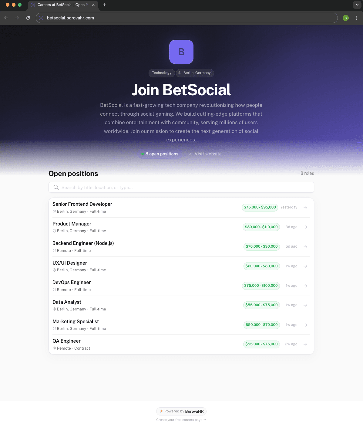 BorovaHR screenshot 4