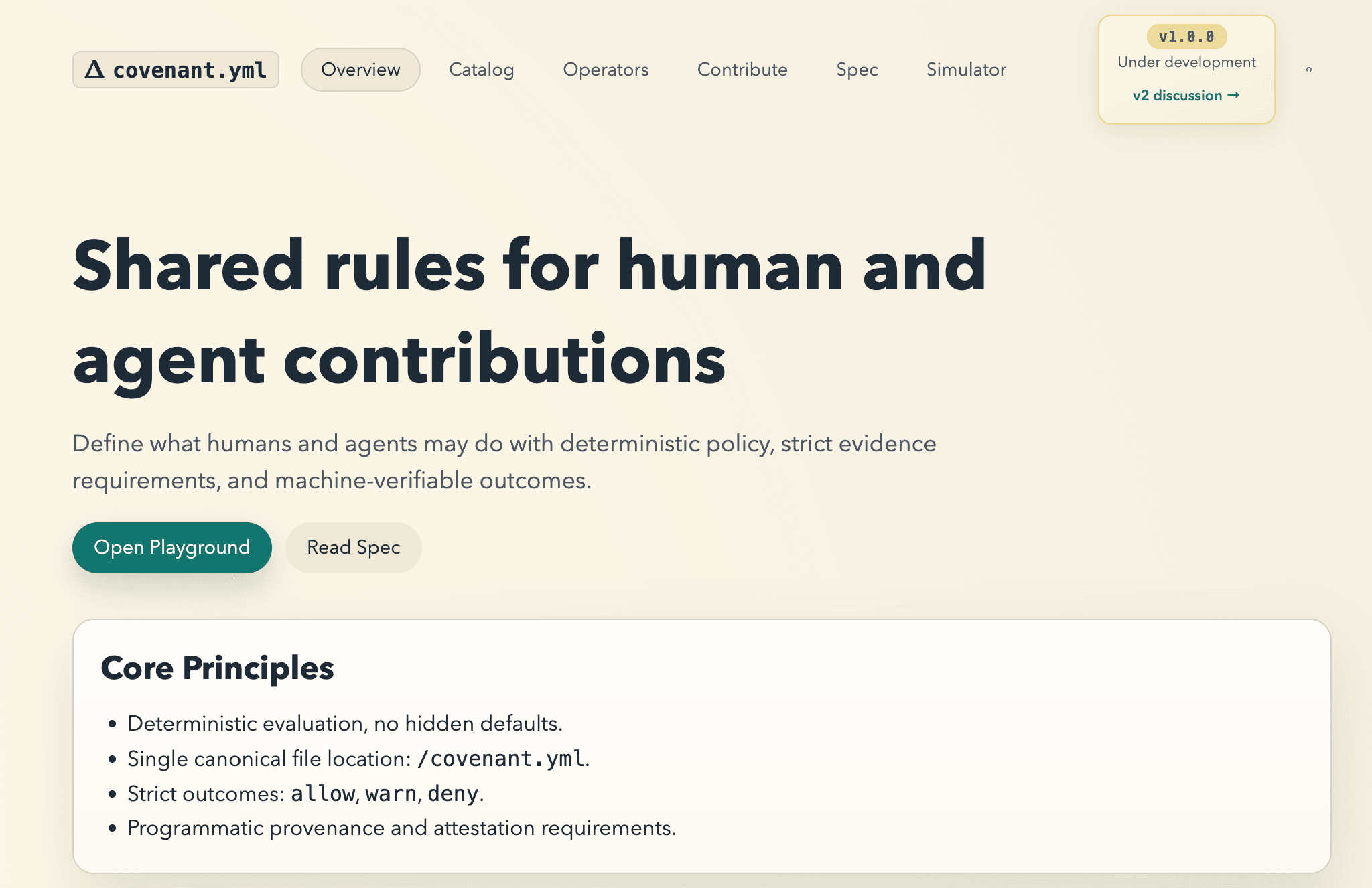 covenant.yml screenshot 1