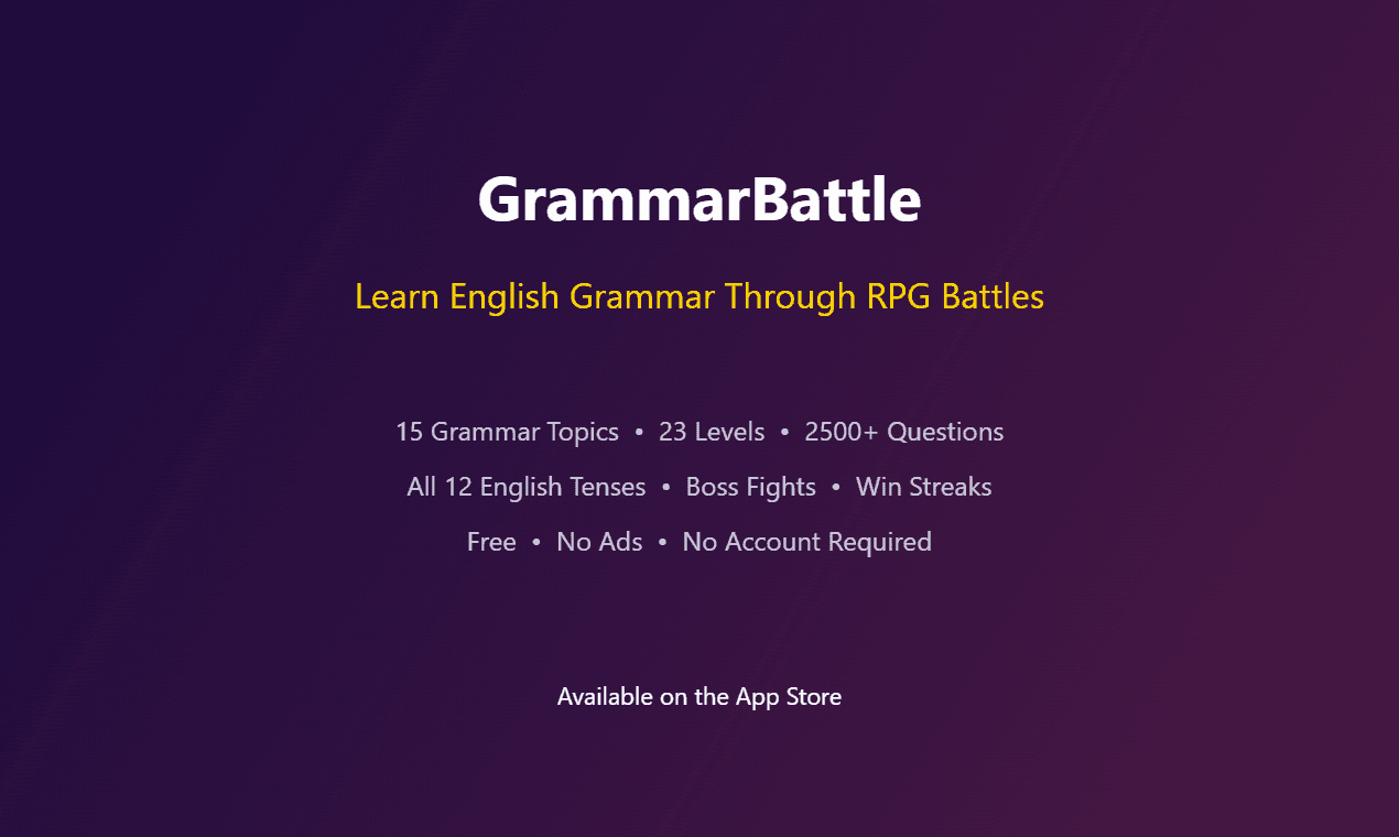 Grammar Battle screenshot 1