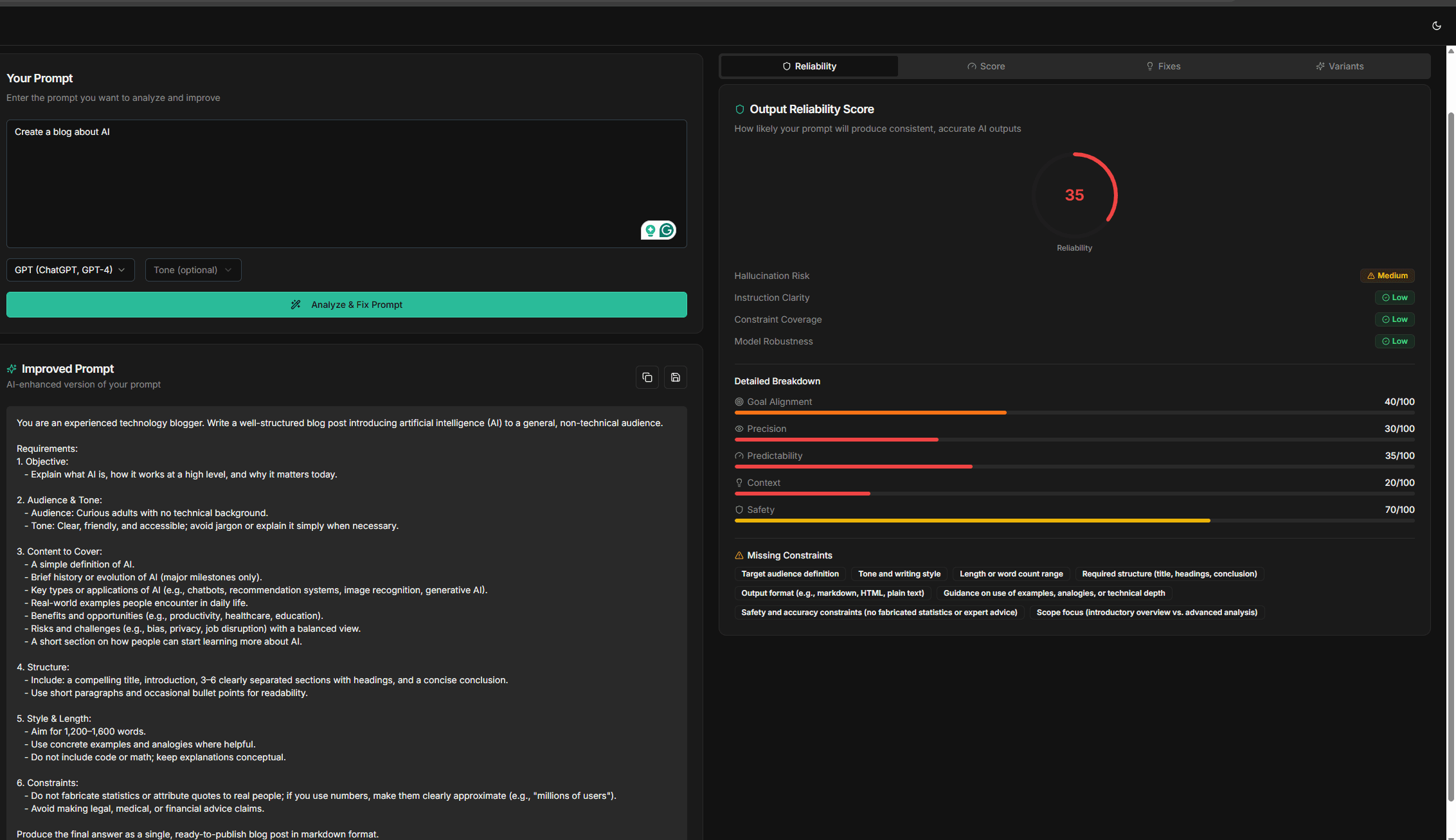 PromptFix v1.1 screenshot 3