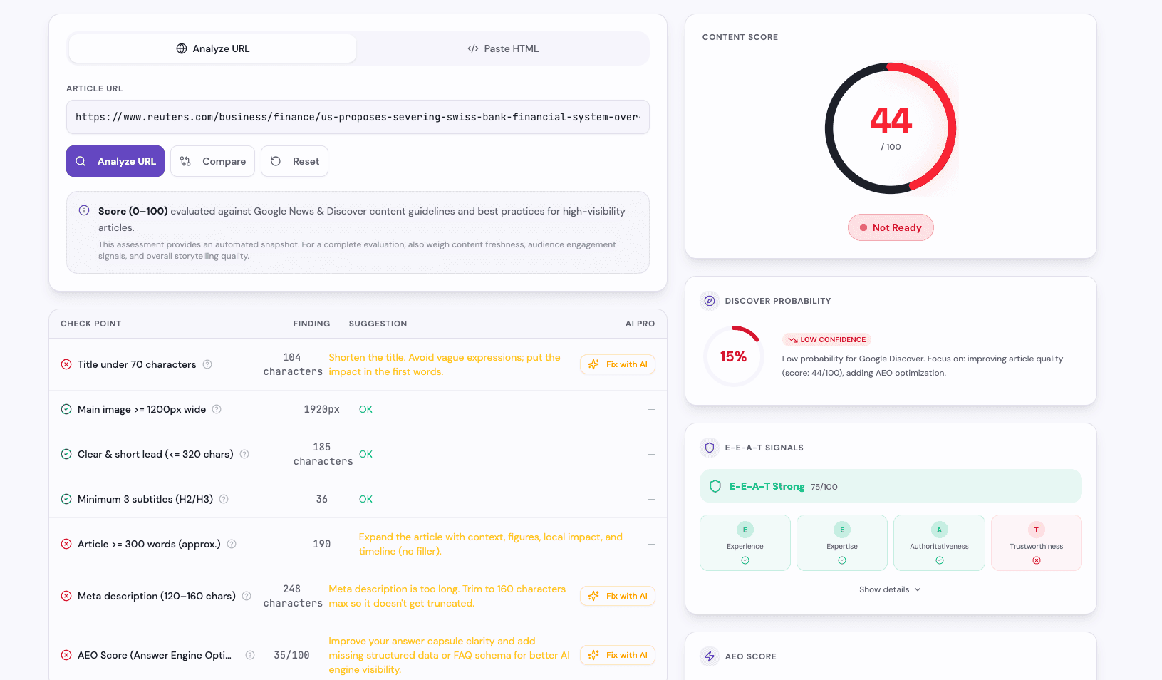 DiscoverMetric screenshot 1