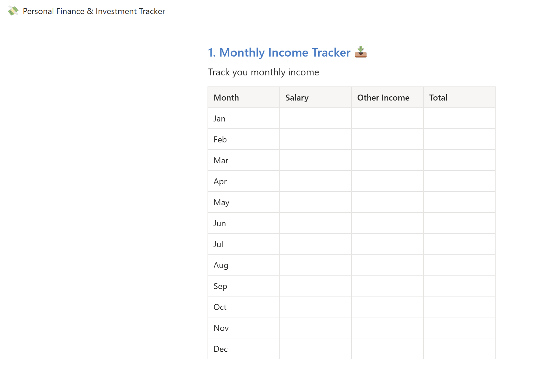 Personal Finance & Investment Tracker screenshot 2