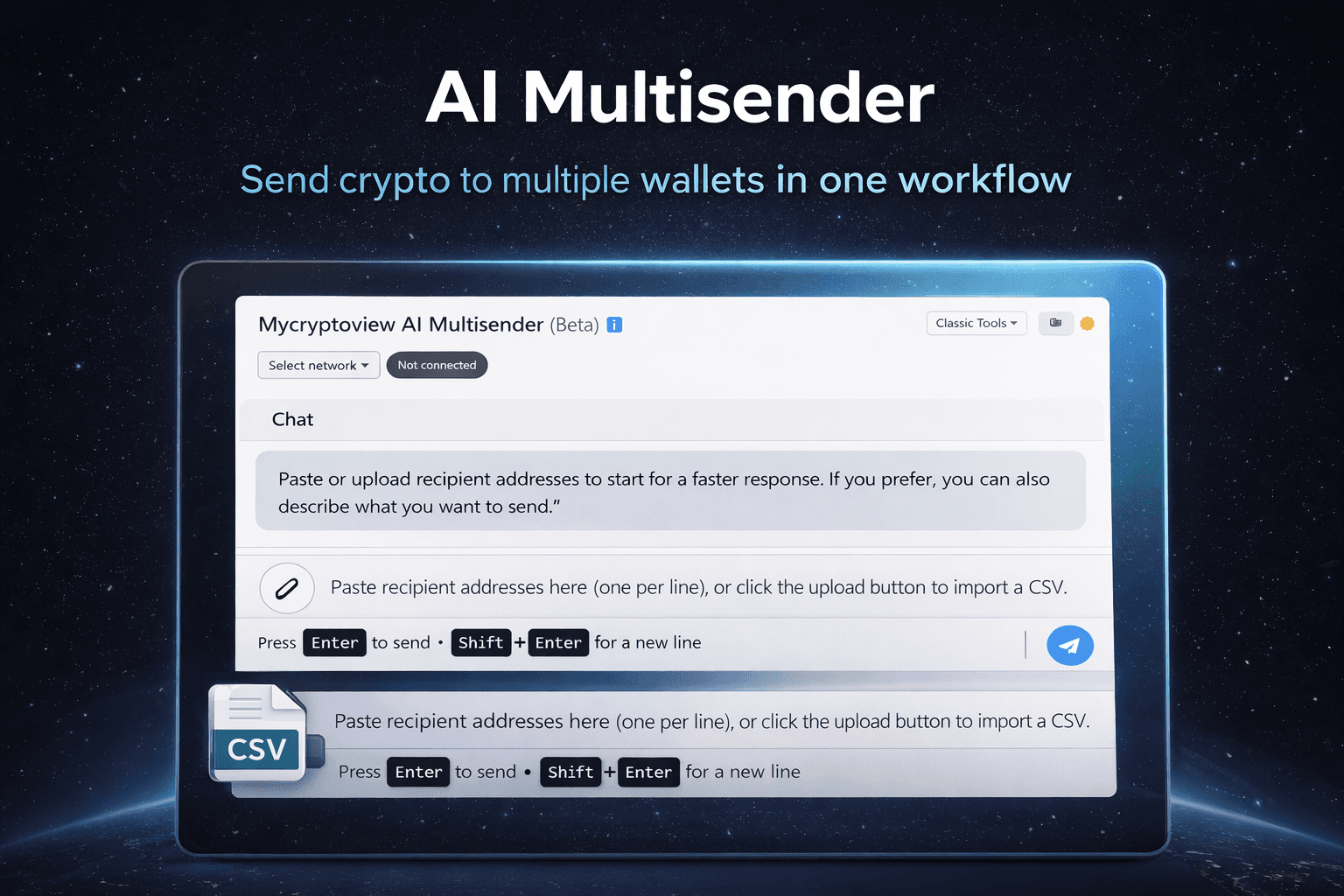 Mycryptoview AI Multisender screenshot 2