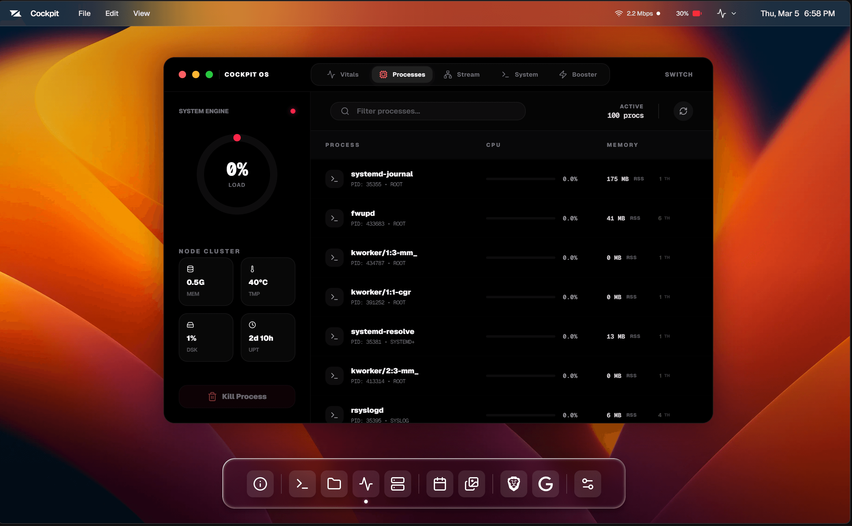 Cockpit screenshot 3