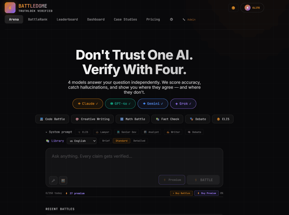 BattleDome.ai screenshot 1