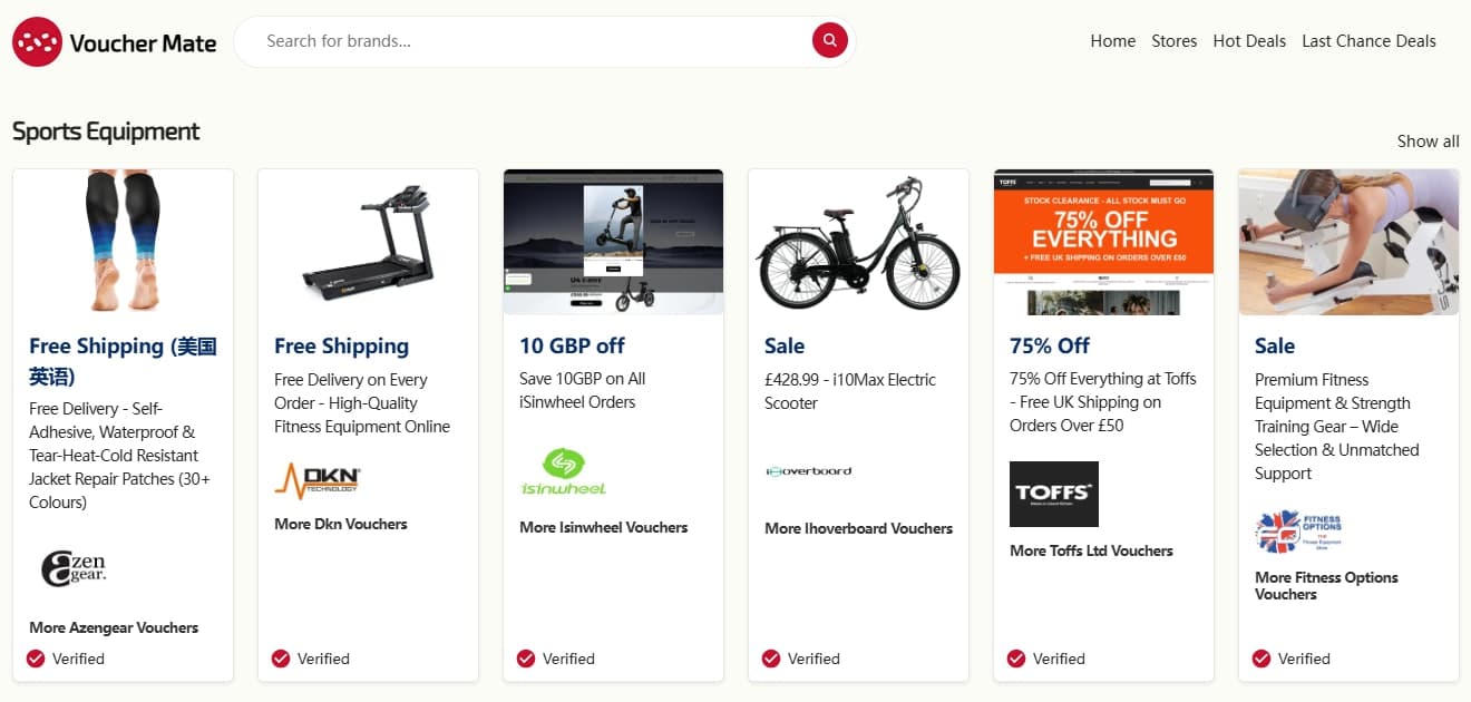 Vouchermate.co.uk screenshot 1