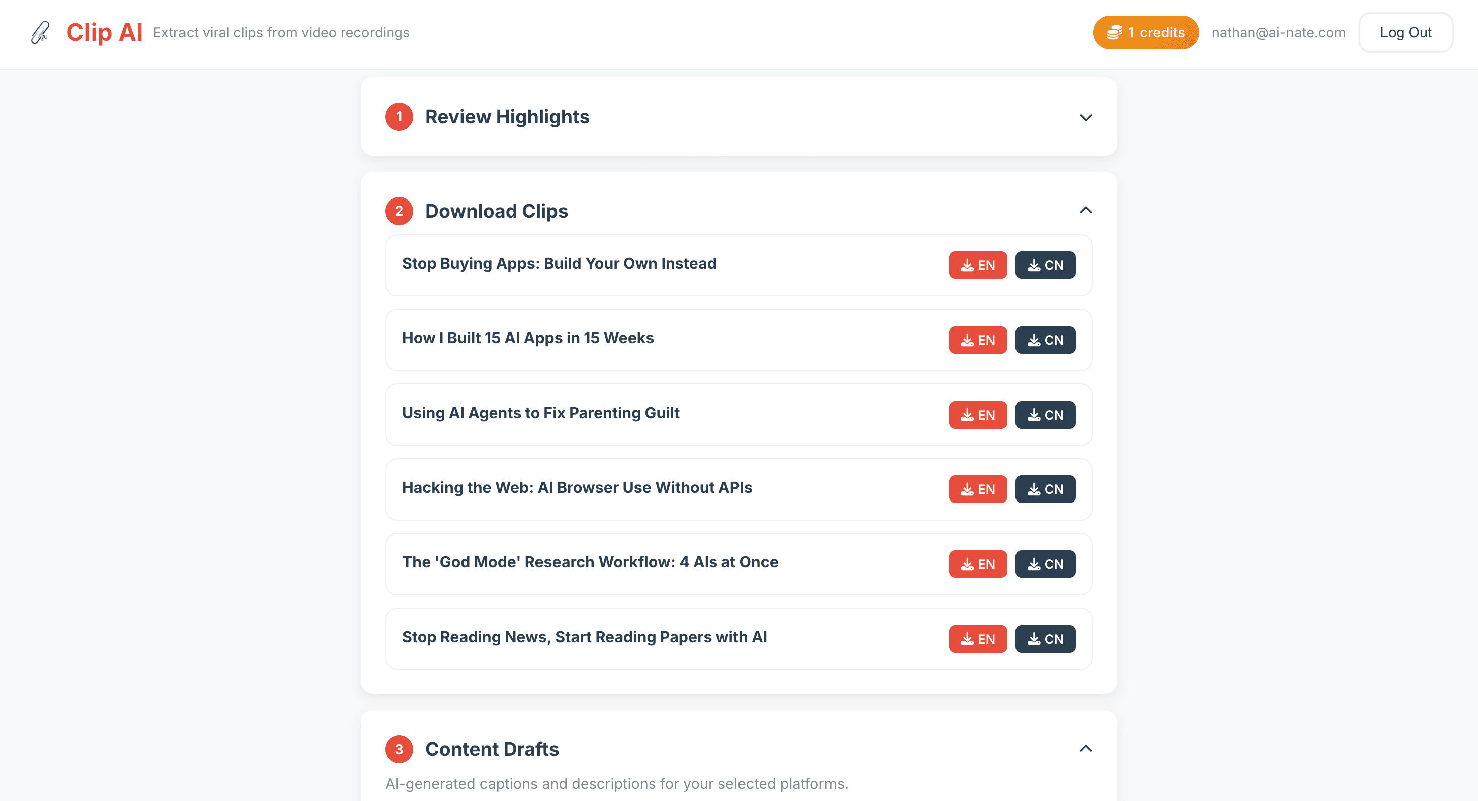 Clip AI screenshot 5