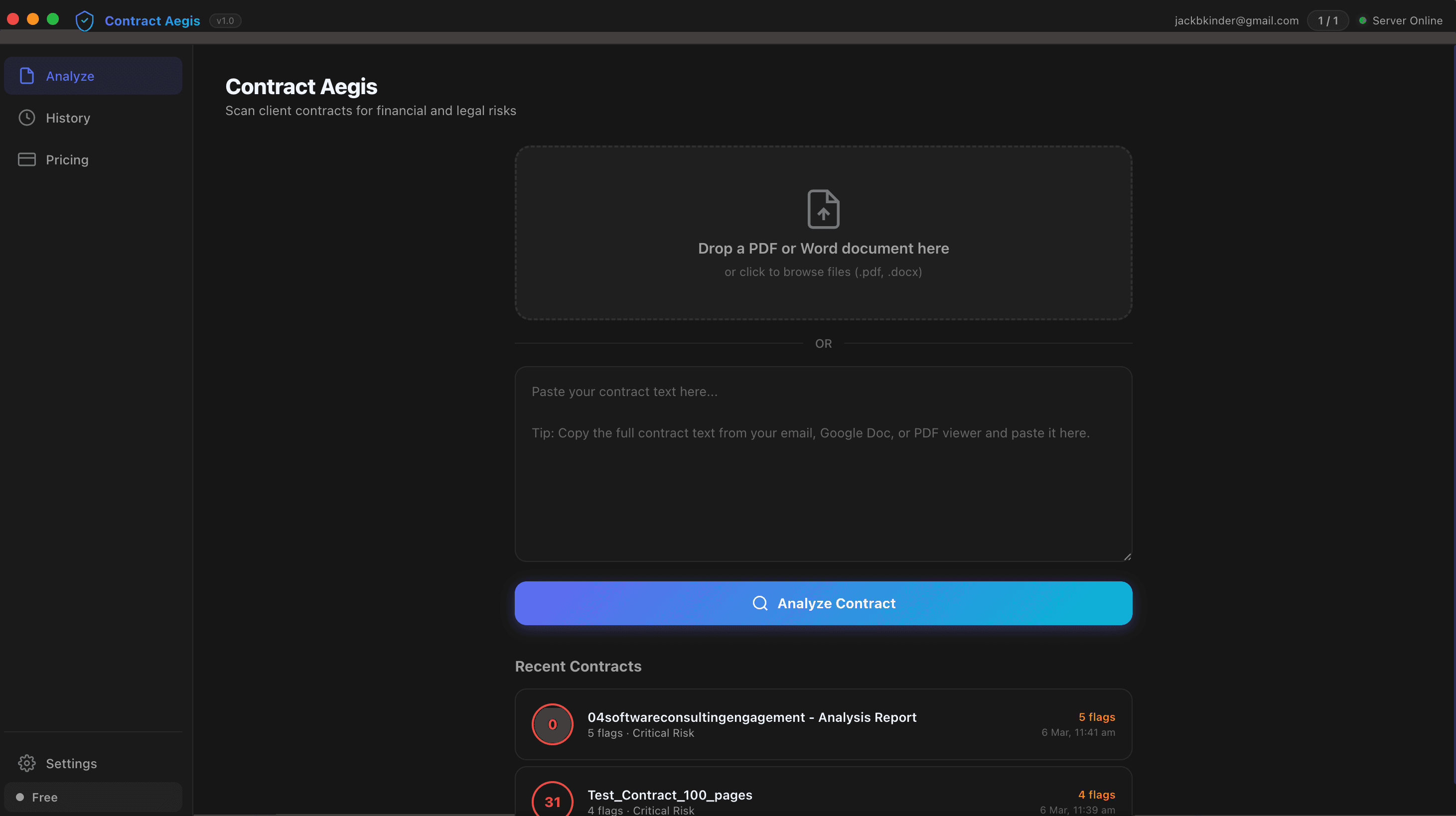 Contract Aegis - AI Contract Reviewer screenshot 1