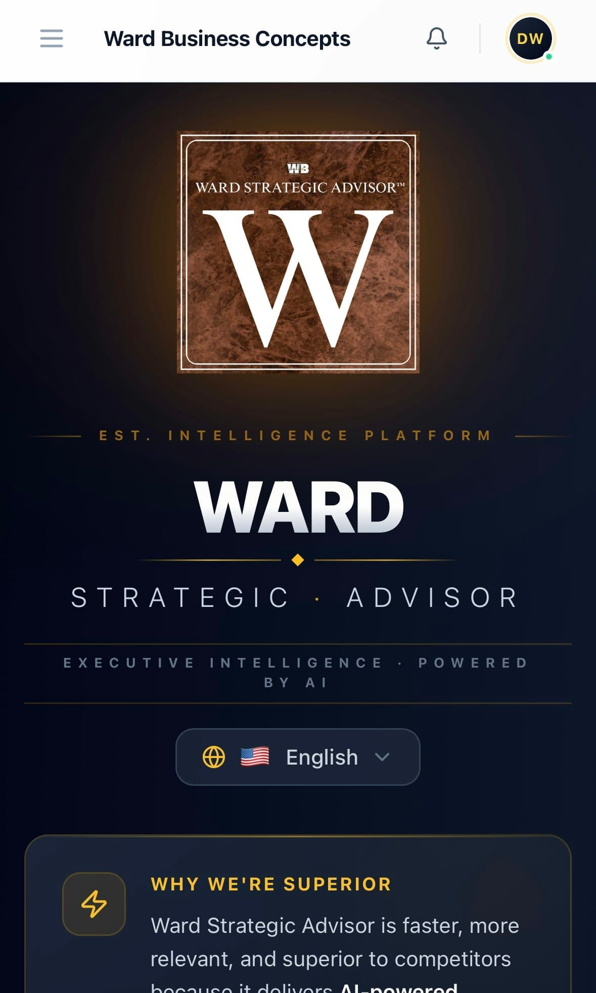 Ward Strategic Advisor (WSA) screenshot 2