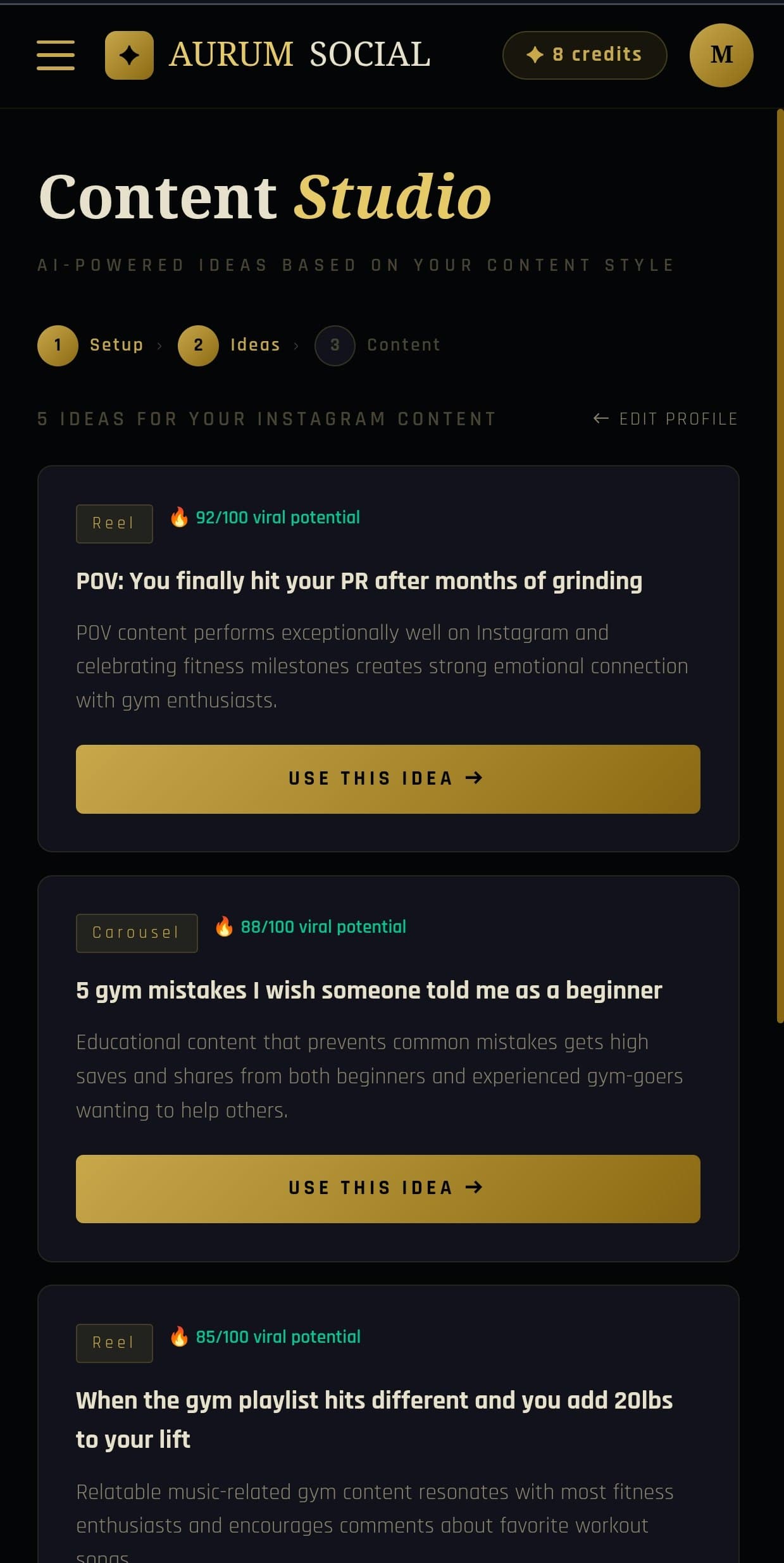 Aurum Social screenshot 2