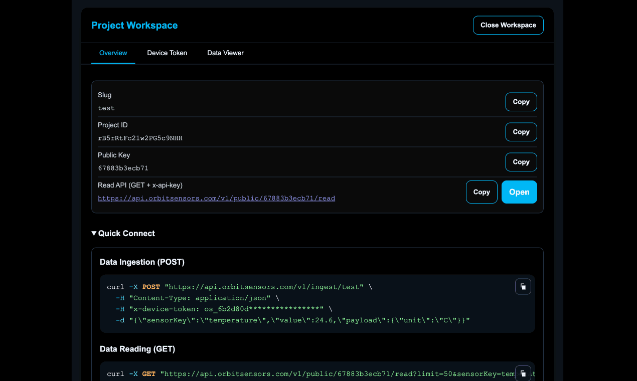 OrbitSensors screenshot 2