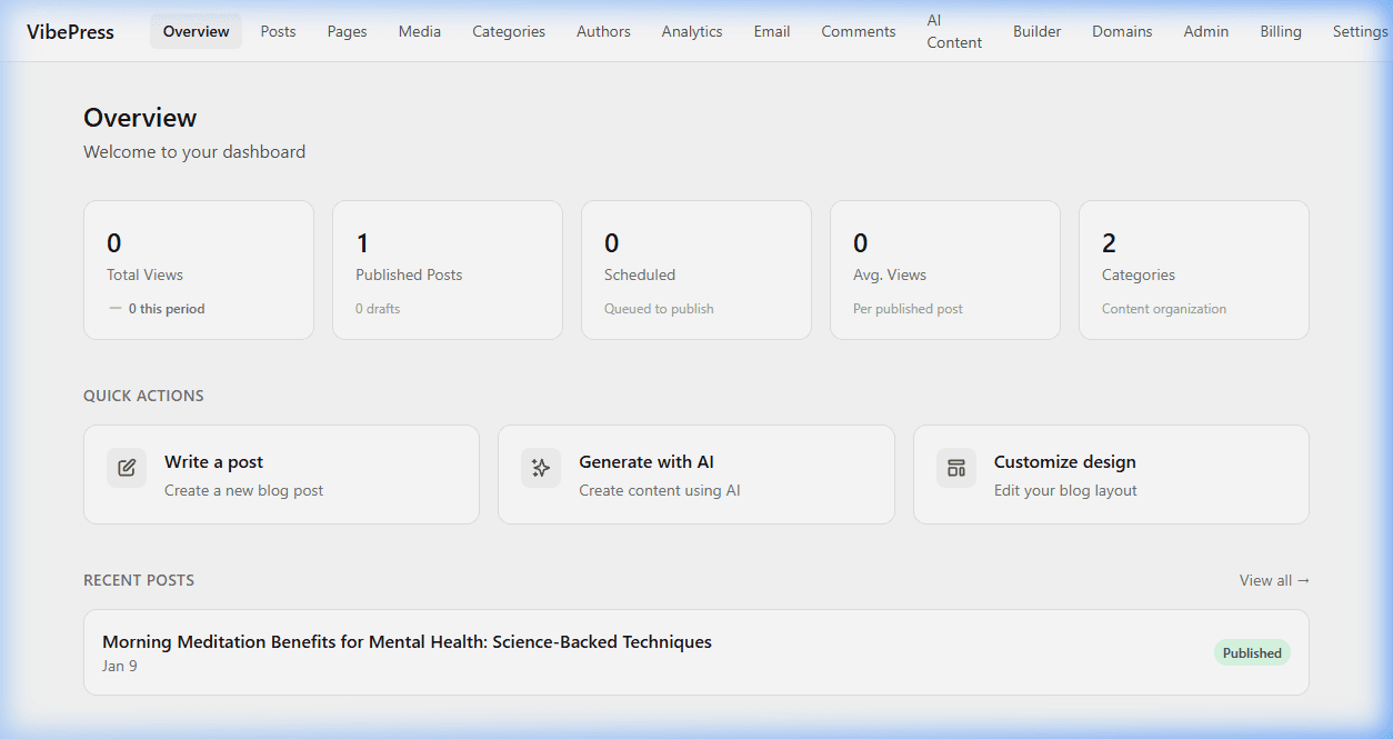 VibePress screenshot 4