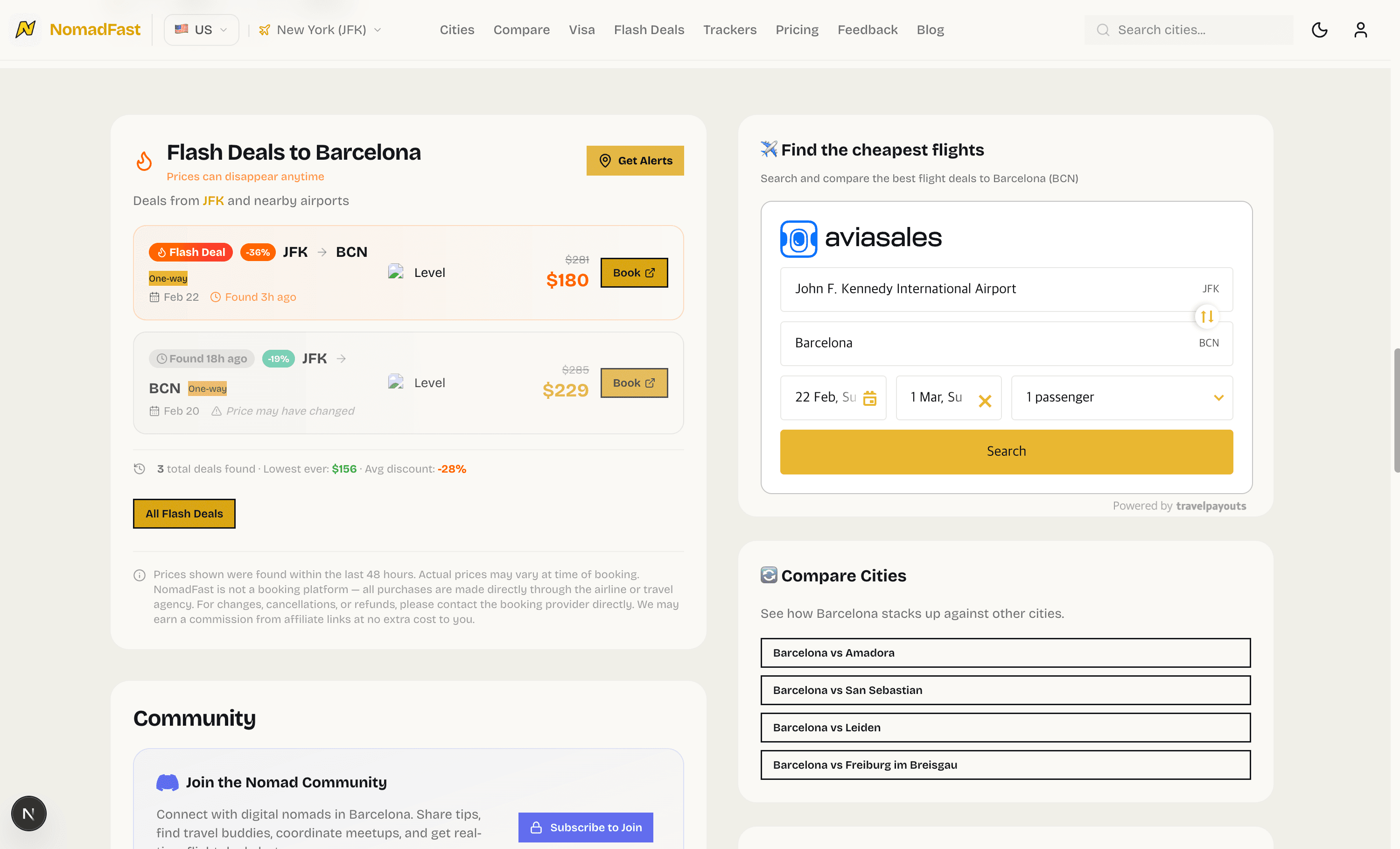 NomadFast — Flash Deals to Nomad Cities screenshot 4
