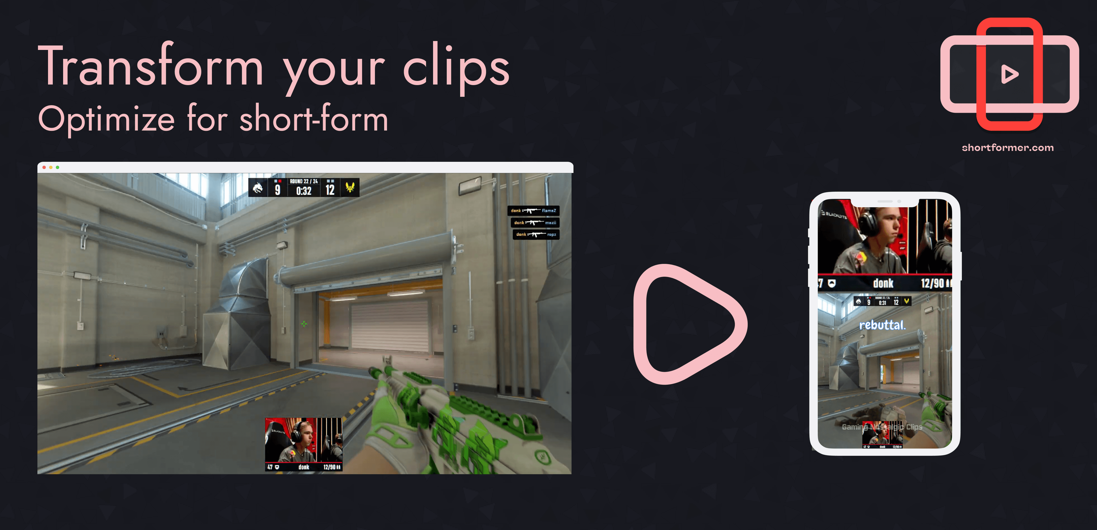 Shortformer.com screenshot 2