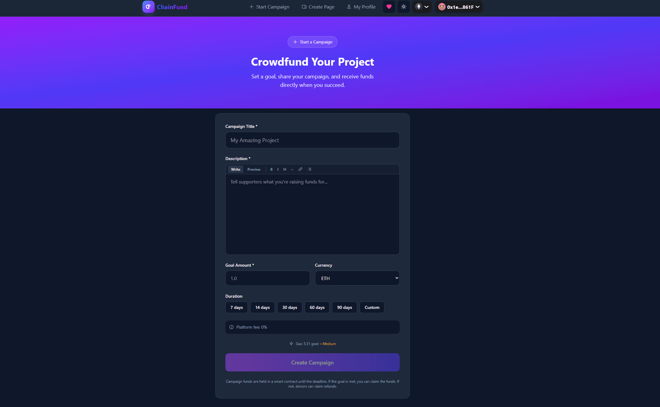 ChainFund screenshot 3