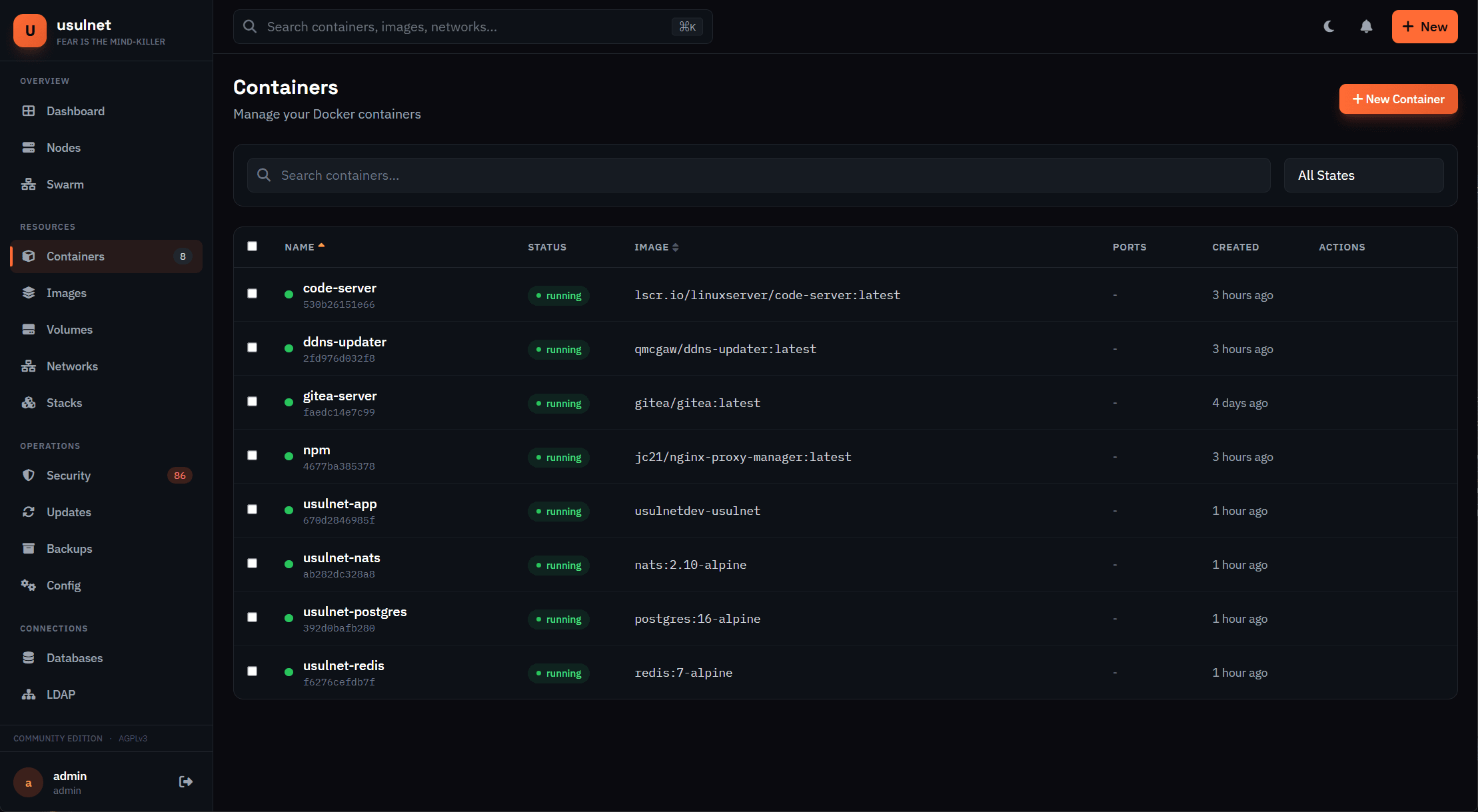 usulnet — DevOps & SysAdmins UI screenshot 11