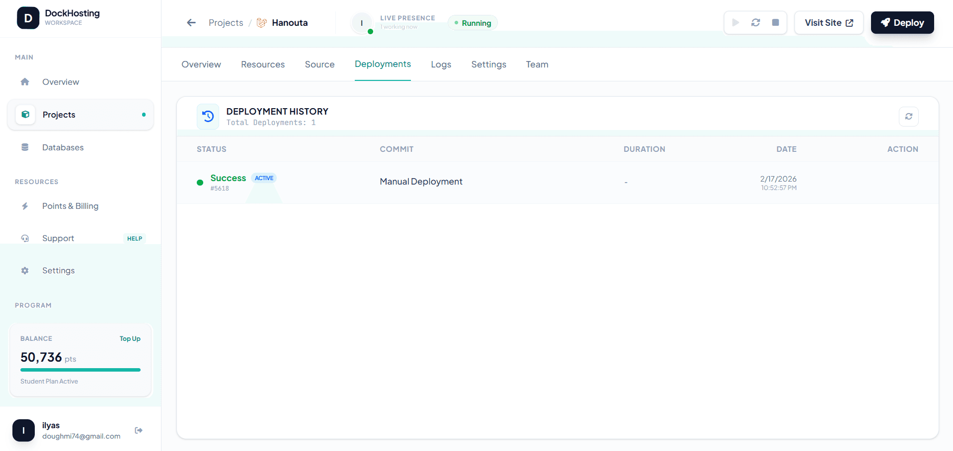 Dock Hosting screenshot 6
