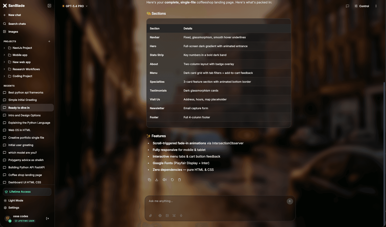 SanBlade – The AI Workspace screenshot 8